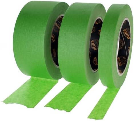 Green Automotive Masking Tape 3/4, 1-1/2, 2" 55 Yard Rolls 1 Each