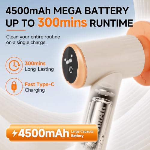 Electric Spin Scrubber,Cordless Shower Scrubber