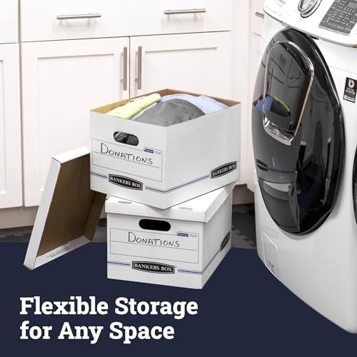 12-Pack Basic-Duty File Storage Box with Lid, Letter/Legal