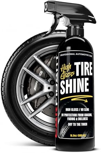 Tire Shine High Gloss Spray - Wet Look Car Tire Dressing - 16 oz