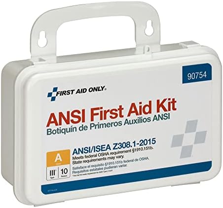90754 Bulk ANSI A 10-Person Emergency First Aid Kit for Home, Work, and Travel, 71 Pieces