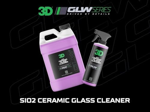 SiO2 Ceramic Glass Cleaner 1 Gallon – Hydrophobic Car Glass Cleaner with Rain Repellency – Optical-Grade Clarity, Streak-Free Shine & Ceramic Protection – Auto Detailing Spray – Made in USA