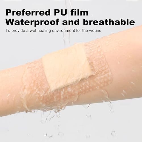 20Pcs Silicone Foam Dressing 4x4 Gentle Border, Waterproof Silicone Bandages for Wounds Care, Bed Sore Patches, Super Absorbent Wound Dressing, Self Adhesive Pressure Sore Pads