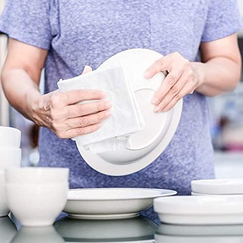 New Lint Free Cloth (45 Pack) - 100% Cotton Cleaning Rags Exact Cut - Premium White Rags for Cleaning House - White Rags for Dusting, Staining, Polishing, Painting 18"x18"