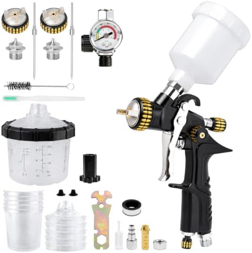 MINI A610 LVLP Spray Gun Mini Spray Gun Kit with 0.8/1.2mm Nozzle
