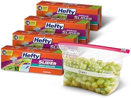 Calendar Slider Storage Bags, Half Gallon Size, 4pk, 32ct (128 Total)