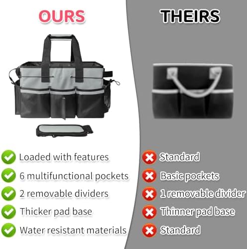 Cleaning Caddy Bag Wearable,Cleaning Caddy Supplies Organizer (Grey)