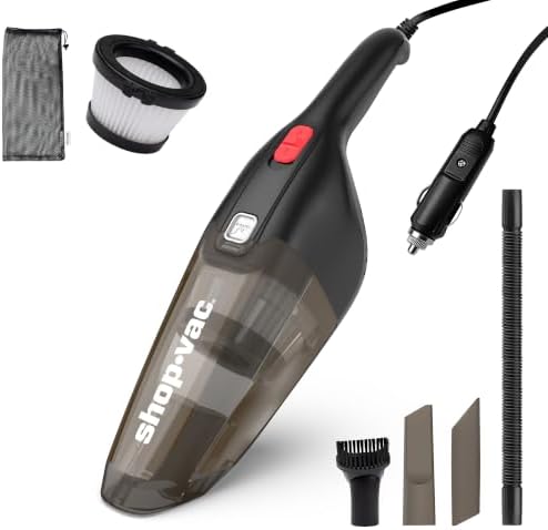 12V Car Vacuum Cleaner, 7000 Pa Handheld Vacuum, 16 FT Cord, Black