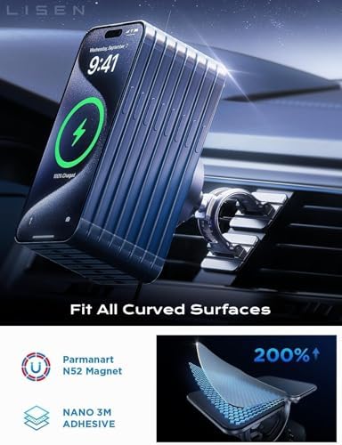 15W MagSafe Car Mount Charger, Magnetic Phone Holders for Your Car