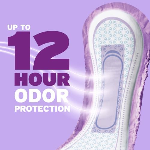 Incontinence Pads for Women, 7 Drop, Long, 78 ct