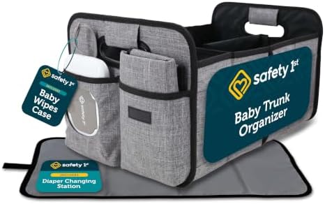 Baby Trunk Organizer & Diaper Changing Station, Gray