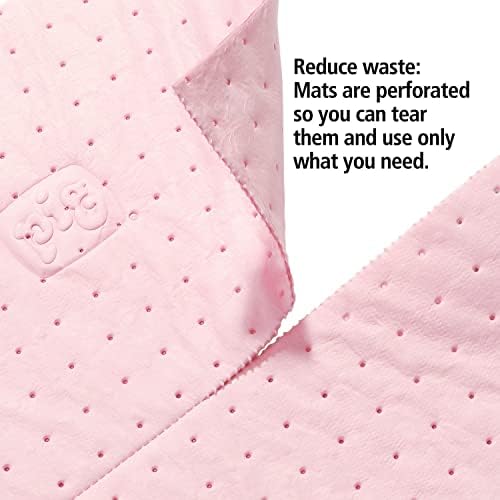 Hazmat Chemical Absorbent Mat Pads - 50 Pads per Bag - 15" W x 20" L - Absorbs up to 14 oz. per Pad - Lightweight - PM50042