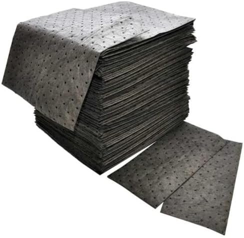 GFF-75 Gray Universal Premium Sorbent Double Weight Absorbent Pad, 18" Length x 16" Width, Case of 100
