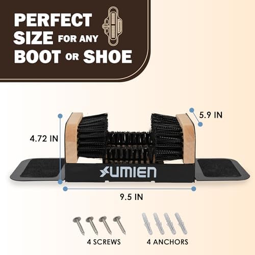 Boot Scraper Outdoor Shoe Brush 2-Pack with Flaps, Mud & Snow