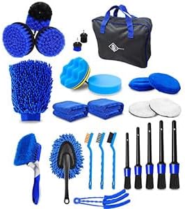 27Pcs Car Detailing Kit, Car Detailing Brush Set, Car Wash Cleaning Kit, Car Detailing Brushes, Professional Car Care Ki