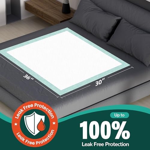 Disposable Bed Pads with Adhesive Strip 30" x 36" (30 Counts)