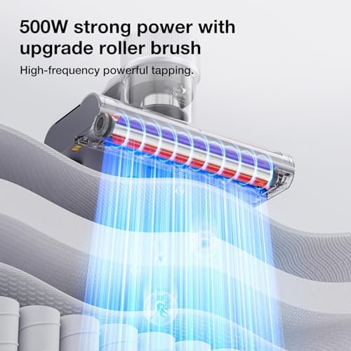 WB81 Mattress Vacuum Cleaner, Upgraded Roller Brush, Smart Dust Sensor LED, UV Light and Ultrasound, PTC Heating, Best for Pet Hair and Anti-allergen (WB81, 2025 New Model)