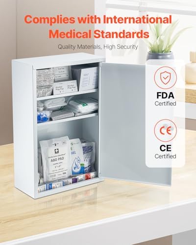3-Shelf First Aid Cabinet 1000 Pieces Large Capacity First Aid Kit
