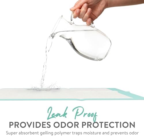 Super and Ultra Absorbent Disposable Bed Pads, 36" X 36", Pack of 50 with Adhesive, XXL