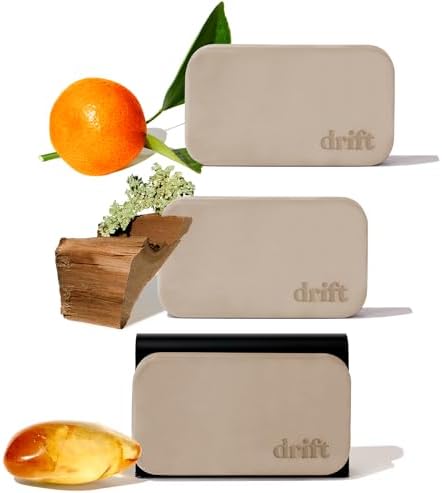 Car Air Freshener - Stone Air Freshener - Car Odor Eliminator - Long Lasting Scent - Auto Accessories - Metal Clip - Clean Ingredients- Variety 3 Pack Starter Kit - CLIP INCLUDED