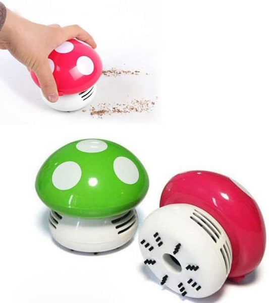 Mini Cute Table Dust Vaccum Cleaner,Portable Desk Dust Cleaner,Corner Desk Vaccum Cleaner,Desk Vacuum Cleaner Mini,Desktop Gadgets Mushroom Shaped