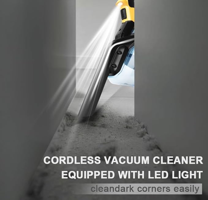Cordless Vacuum Compatible with DeWalt 20V Battery, 5 in 1 Handheld Electric Vacuum Cleaner with 400W Powerful Motor, 46 CFM Portable Hand Vacuum for Home Pet Hair, Car (Battery Not Included)