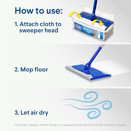 Disinfecting Wet Mopping Cloths, Rain Clean, 24 Ct., 2 Pack