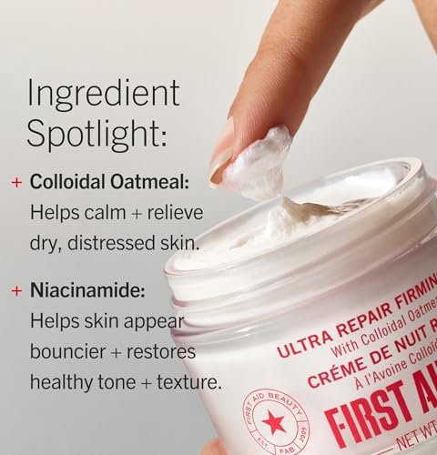 First Aid Beauty Ultra Repair Firming Night Cream with Niacinamide, 1.7 oz