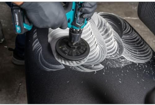 ACC506 Light Duty Spinner Multi-Surface Drill Brush Attachment (Fits Any Standard Drill - Power Scrubber Removes Stains & Gently Cleans Upholstery, Fabric and Carpet), Gray