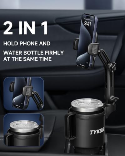 Cup Holder Phone Holder for Your Car, 2 in 1 Cup Holder Phone Mount
