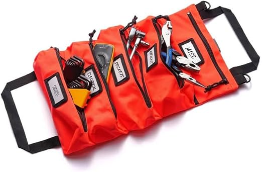 Official Maverick Tool Roll Bag, 5-Pocket, 20 x 12 in, Orange