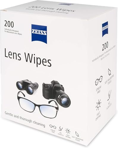 Pre-Moistened Lens Cleaning Wipes, 200 Count