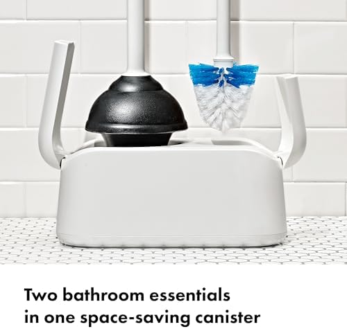OXO Good Grips Toilet Brush & Plunger Set - White