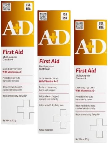 First Aid Healing Ointment, Dry Cracked Skin Protectant - 4 oz (Pack of 3)