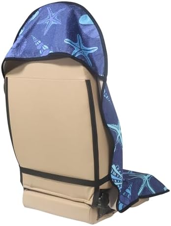 Car Seat Cover Protector Front Seats,for Gym Workout,Running,Swimming,Beach and Hiking,Waterproof Sweat Towel Bucket Seat Covers for Cars SUV Trucks (Conch Shells Starfish, 2Pcs)