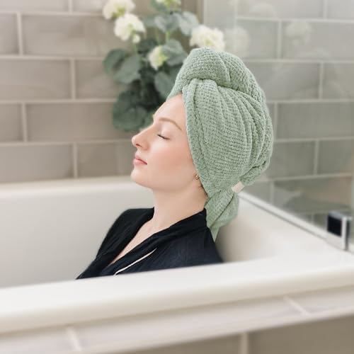 2-Pack Large Microfiber Hair Towel Wraps for Women, 27 × 39 in