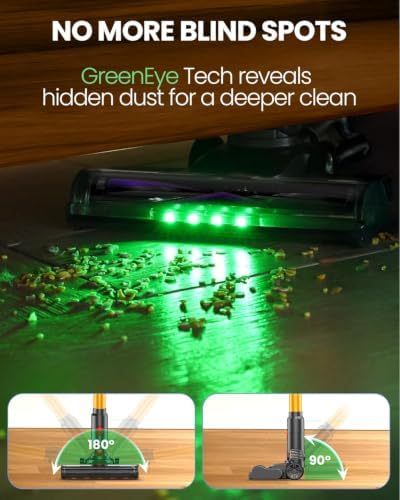 DP2 Brushless Cordless Vacuum Cleaner, 600W/48KPA/90Mins,12*2000mAh Battery