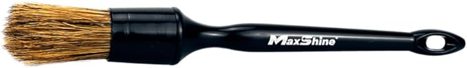Maxshine Universal Premium Natural Boar’s Hair Detailing Brush #14 – Plastic Handle with No-Shed Bristles – Ideal for Cleaning Engines, Wheels, Interiors, Air Vents & More