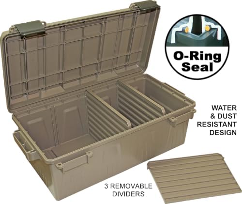 ACDC30 Divided Ammo Crate Box, Made in USA, Lockable Ammo Storage Box