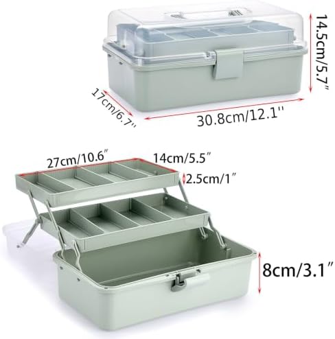 3-Layer Plastic Dividing Storage Box Craft Organizer and Storage