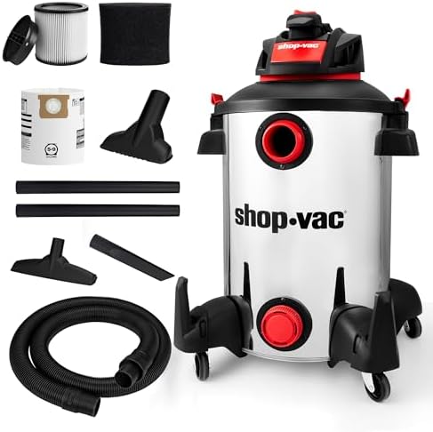 5761311 12-Gallon Wet/Dry Shop Vacuum, 6 Peak HP