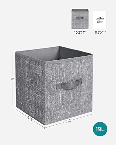 Storage Cubes, Set of 6, 11-Inch Foldable Closet Organizers