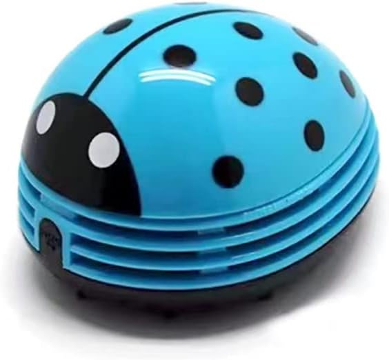 Art&Beauty Blue Beetle Shaped Portable Corner Desk Table Top Vacuum Cleaner Mini Cute Vacuum Cleaner Dust Sweeper(Blue Color)