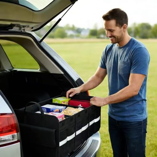 100L Car Trunk Organizer,Foldable Organizer for SUV & Sedans