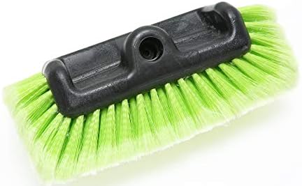12" Car Wash Brush with Soft Bristle Auto RV Truck Boat Camper Car Exterior Washing Heavy Duty Tri-Level Dip Green