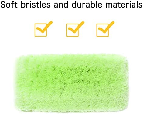 12" Car Wash Brush with Soft Bristle Auto RV Truck Boat Camper Car Exterior Washing Heavy Duty Tri-Level Dip Green