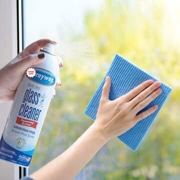 The Award Box Sprayway Glass Cleaner Foam Action Cleaner 19 oz. with Cleaning Cloth in Packaging (3 Pack)