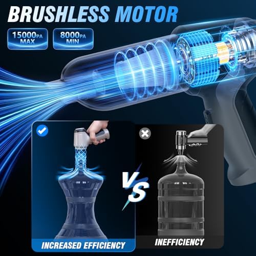 Car Vacuum Cleaner Cordless Rechargeable, Portable Vacuum for Kitchen