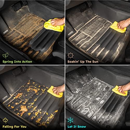 For Honda S2000 1999-2009 Models - Custom Car Mats - Maximum Coverage, All Weather, Laser Measured - This Full Set Includes 1st Row Black