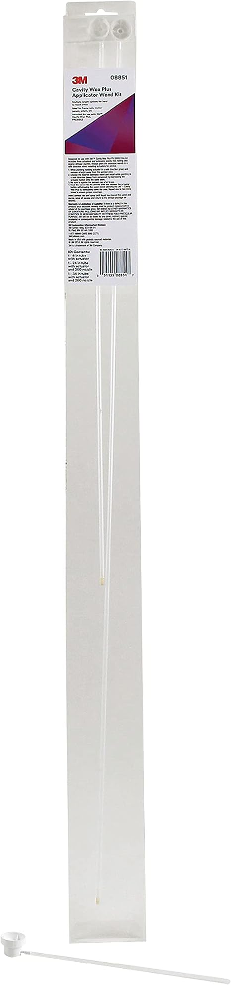 3M Cavity Wax Plus Applicator Wand Kit, 08851, 24" and 34" Wand